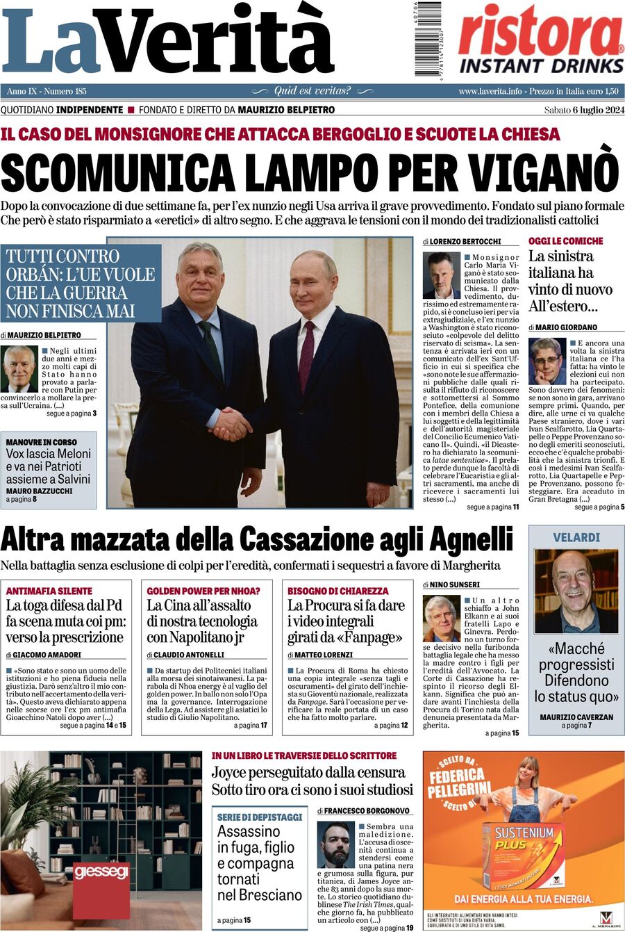 Prima-pagina-la-verita-edizione-di-oggi-06-07-2024