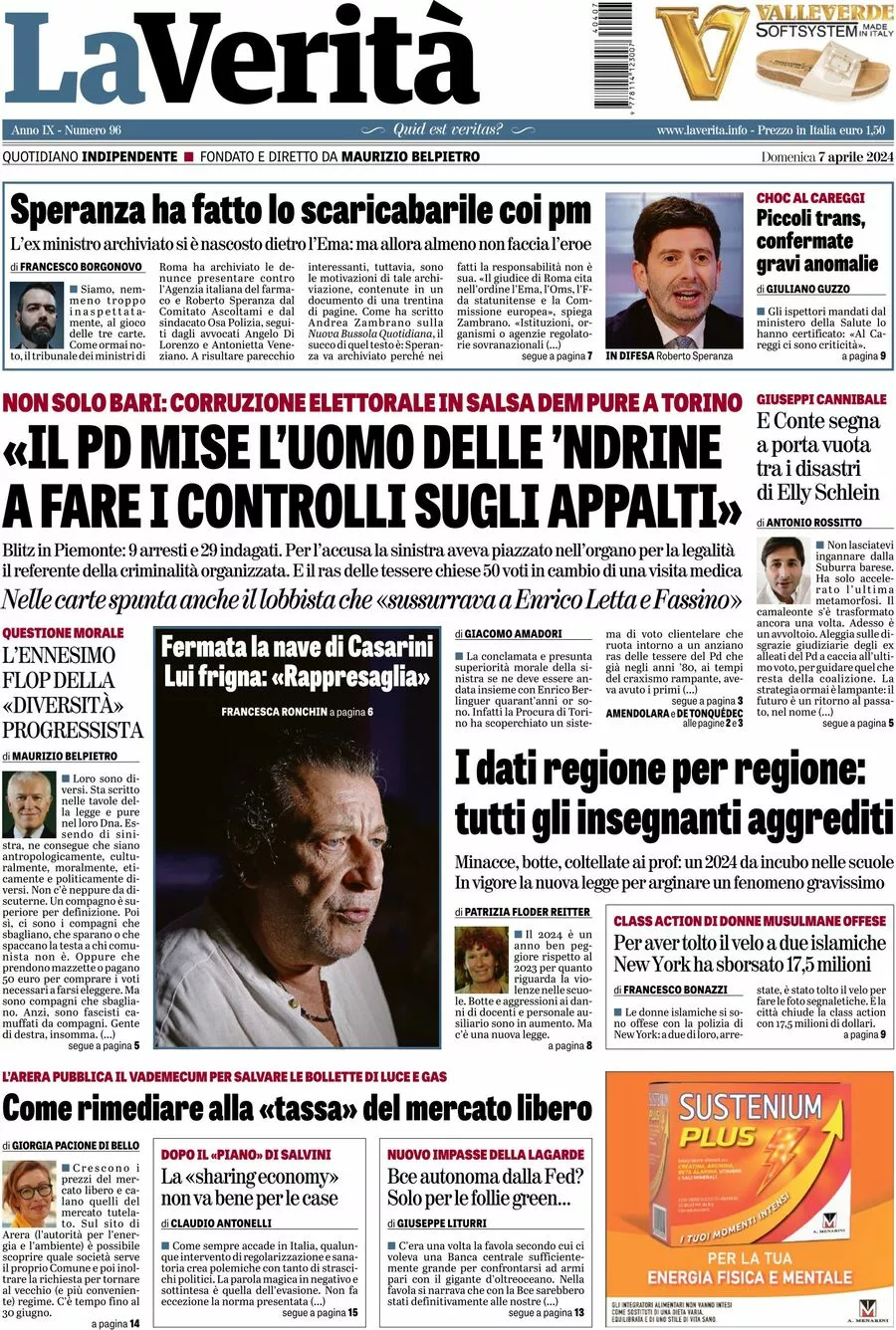 Prima-pagina-la-verita-edizione-di-oggi-07-04-2024