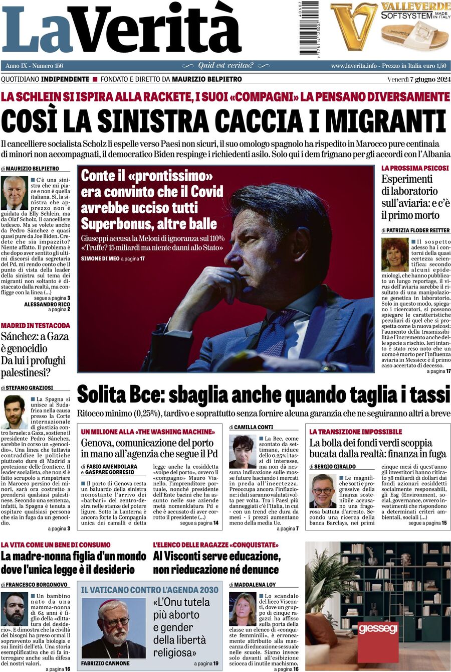 Prima-pagina-la-verita-edizione-di-oggi-07-06-2024