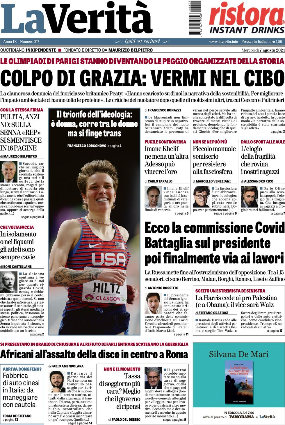 Prima-pagina-la-verita-edizione-di-oggi-07-08-2024