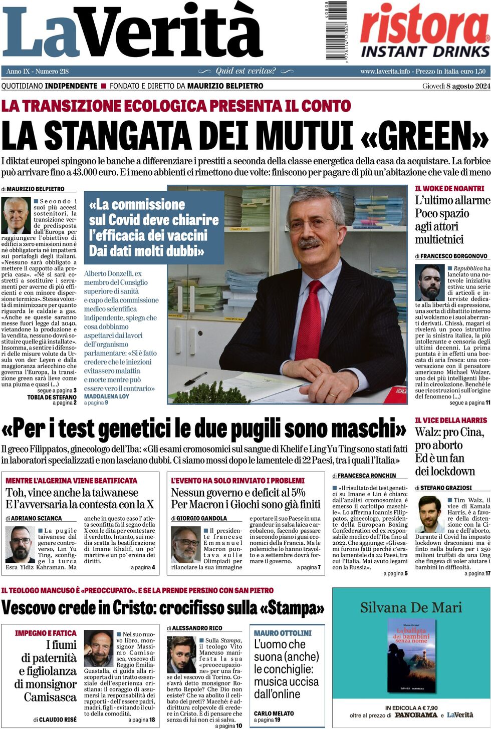 Prima-pagina-la-verita-edizione-di-oggi-08-08-2024