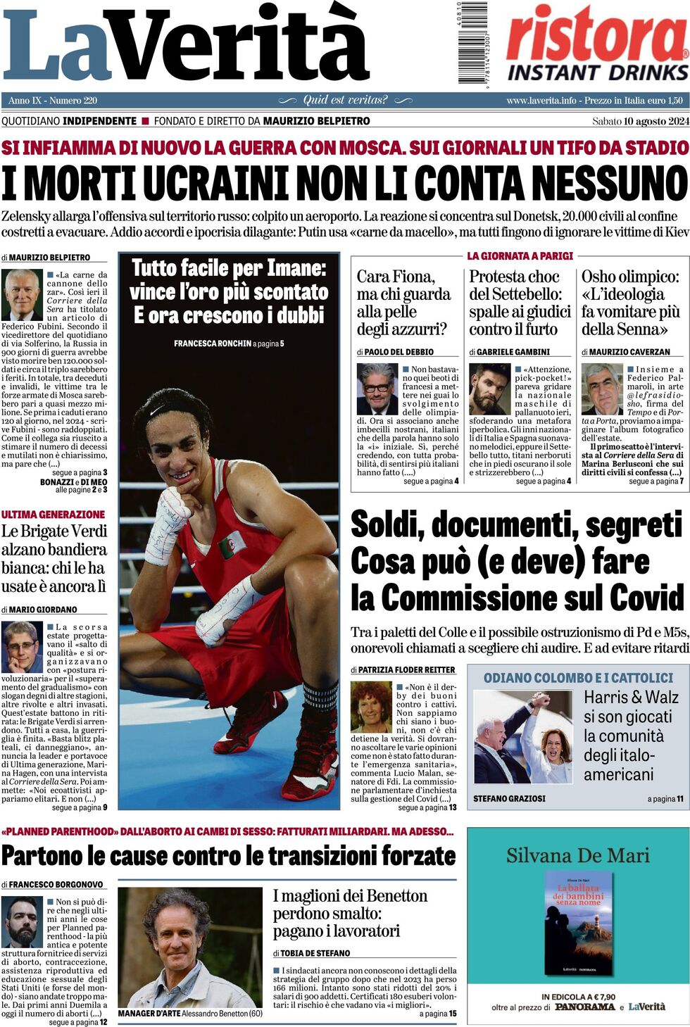 Prima-pagina-la-verita-edizione-di-oggi-10-08-2024
