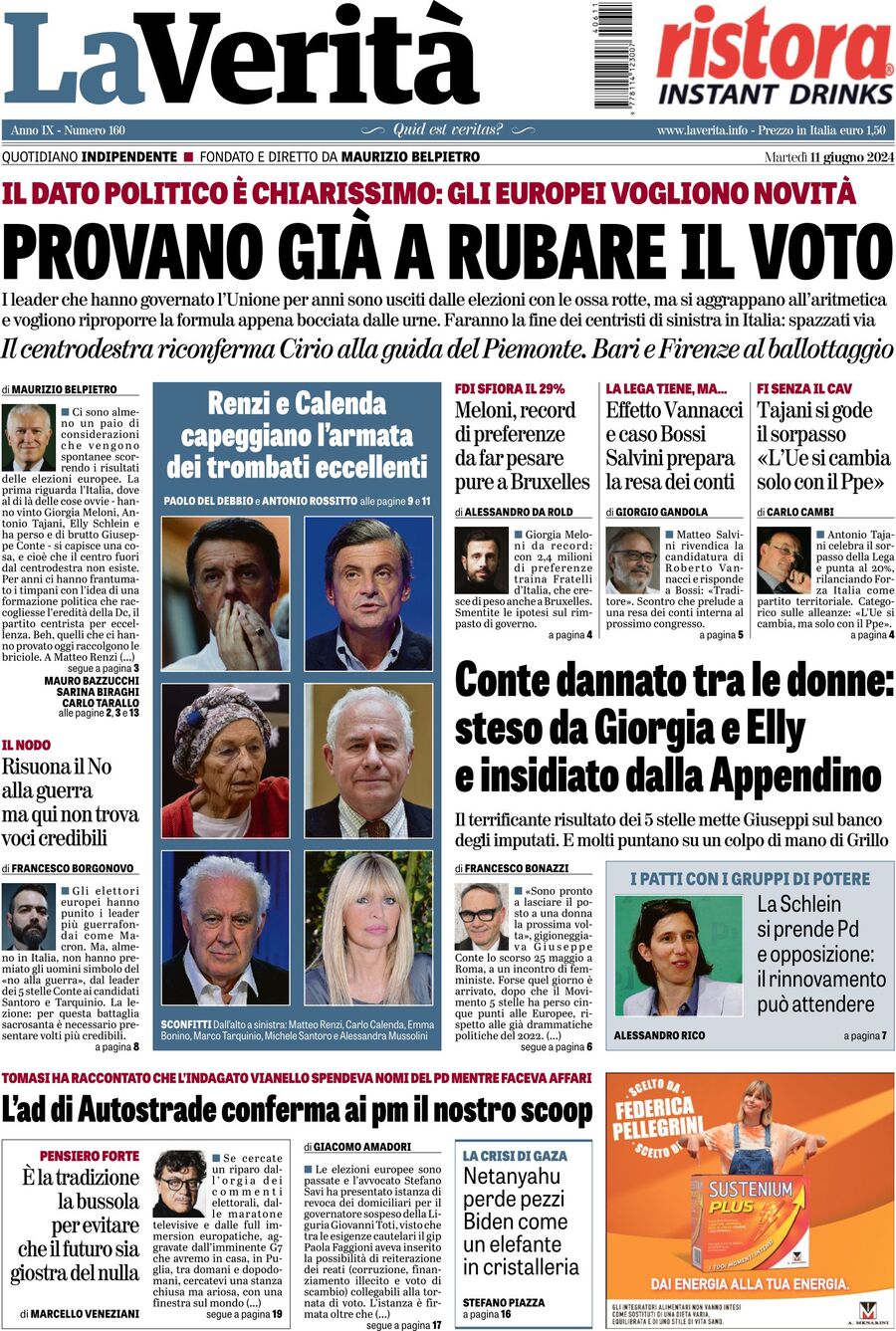 Prima-pagina-la-verita-edizione-di-oggi-11-06-2024