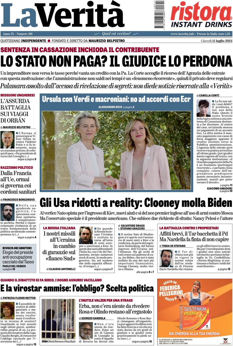 Prima-pagina-la-verita-edizione-di-oggi-11-07-2024