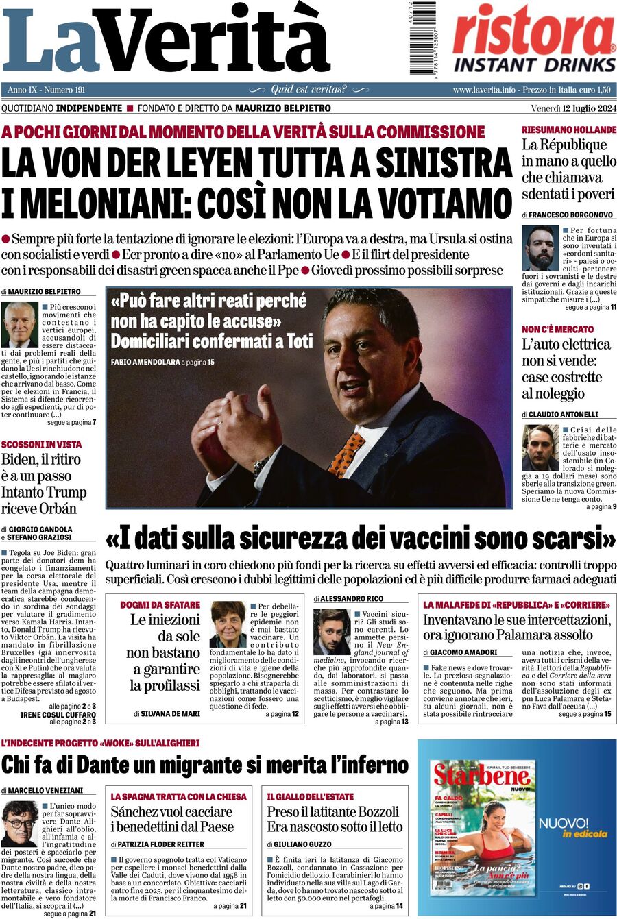 Prima-pagina-la-verita-edizione-di-oggi-12-07-2024