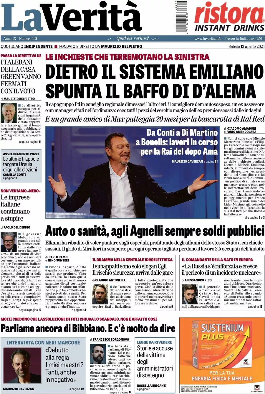 Prima-pagina-la-verita-edizione-di-oggi-13-04-2024