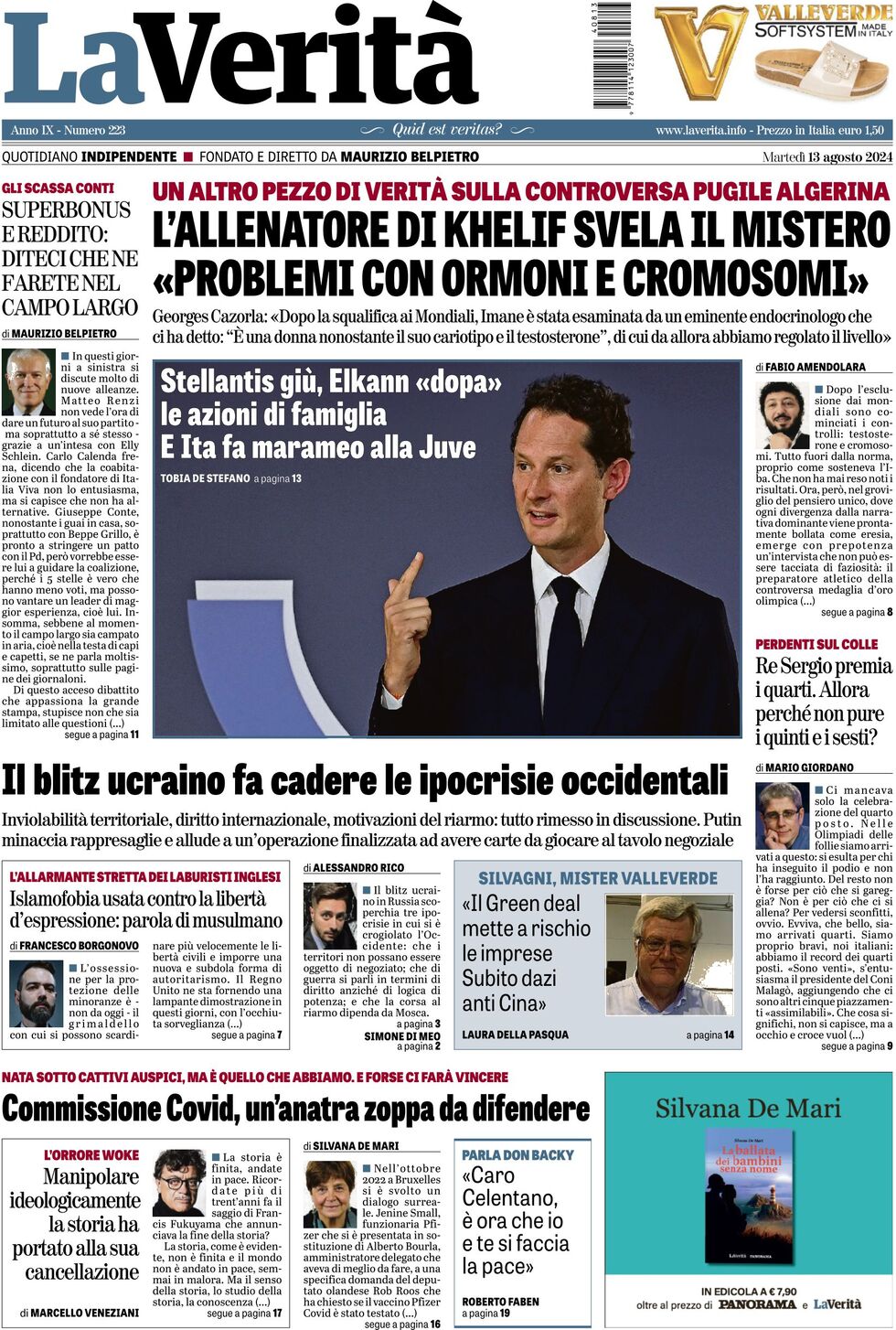 Prima-pagina-la-verita-edizione-di-oggi-13-08-2024