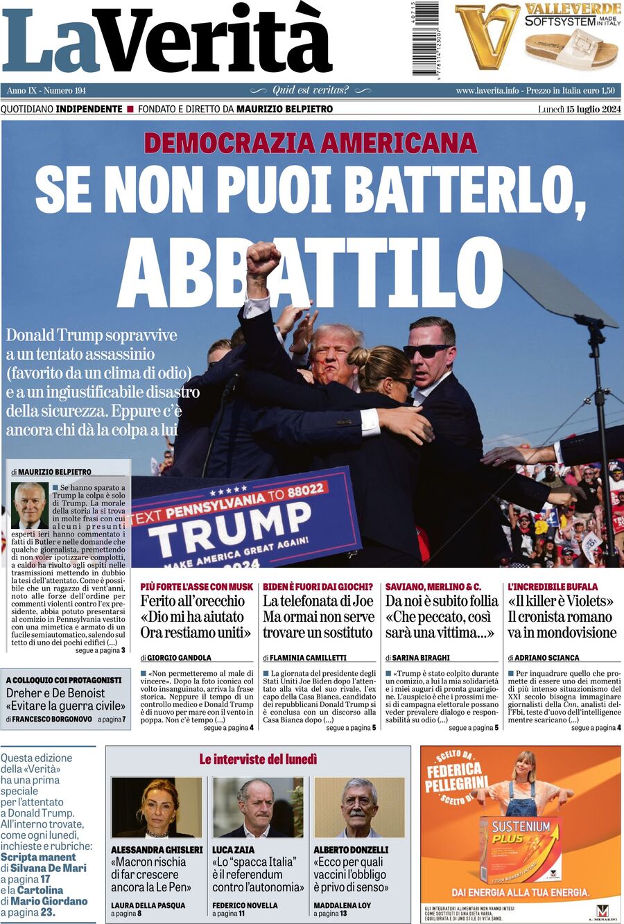 Prima-pagina-la-verita-edizione-di-oggi-15-07-2024