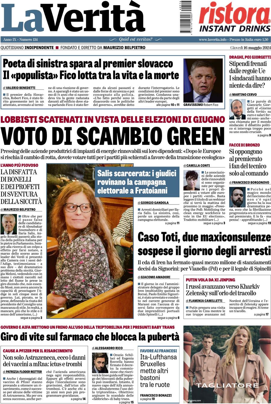 Prima-pagina-la-verita-edizione-di-oggi-16-05-2024