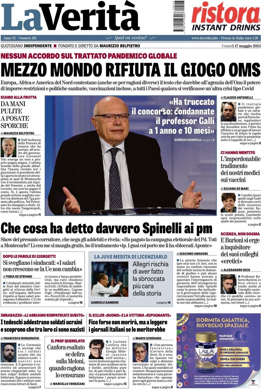Prima-pagina-la-verita-edizione-di-oggi-17-05-2024