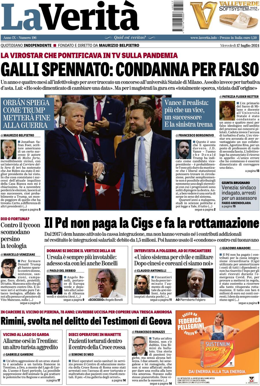 Prima-pagina-la-verita-edizione-di-oggi-17-07-2024