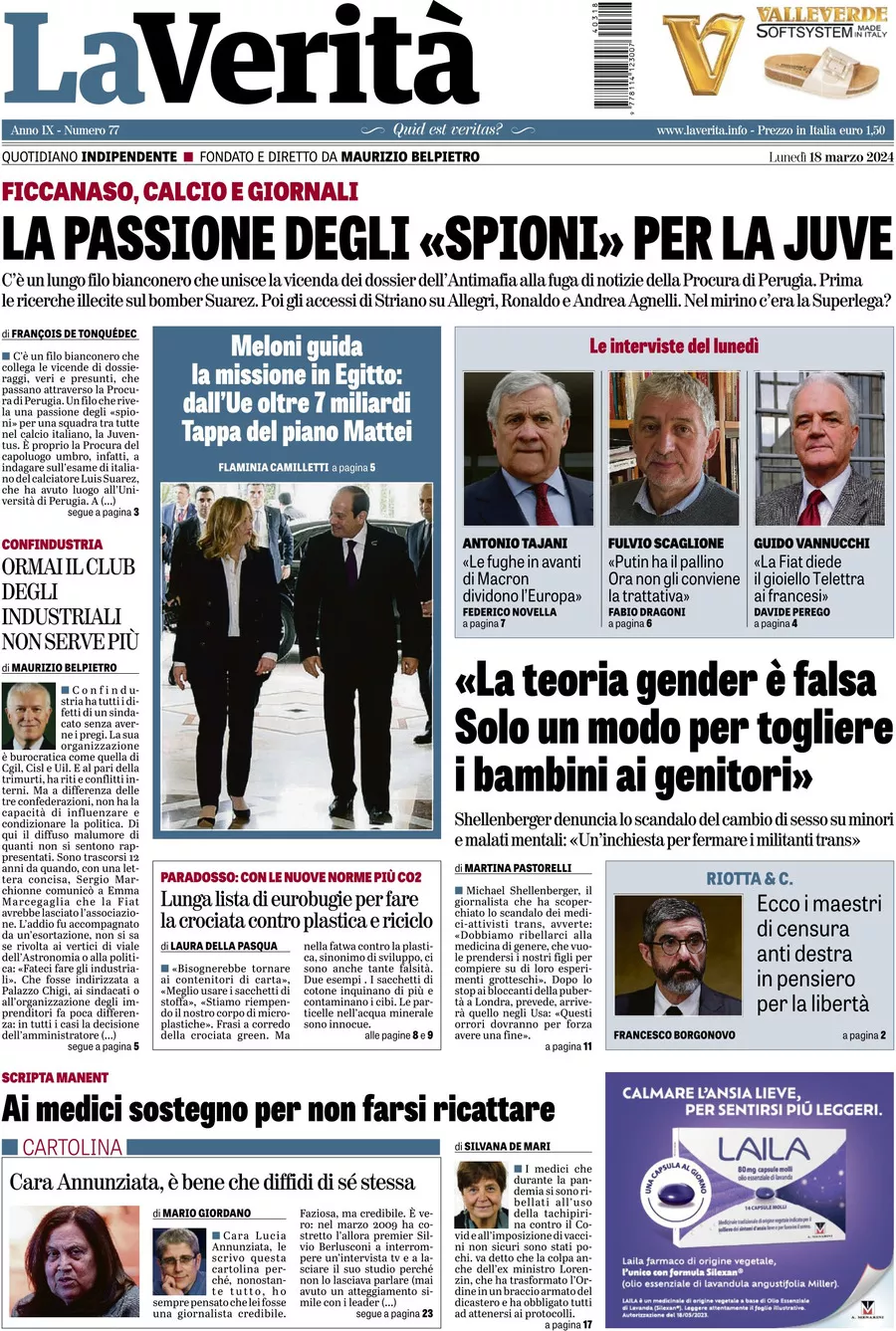 Prima-pagina-la-verita-edizione-di-oggi-18-03-2024