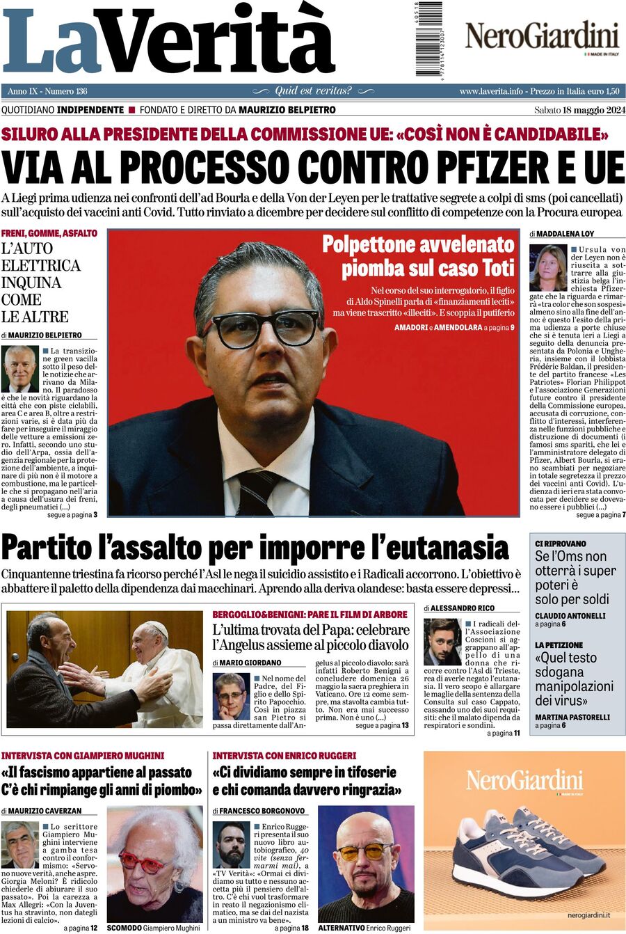 Prima-pagina-la-verita-edizione-di-oggi-18-05-2024