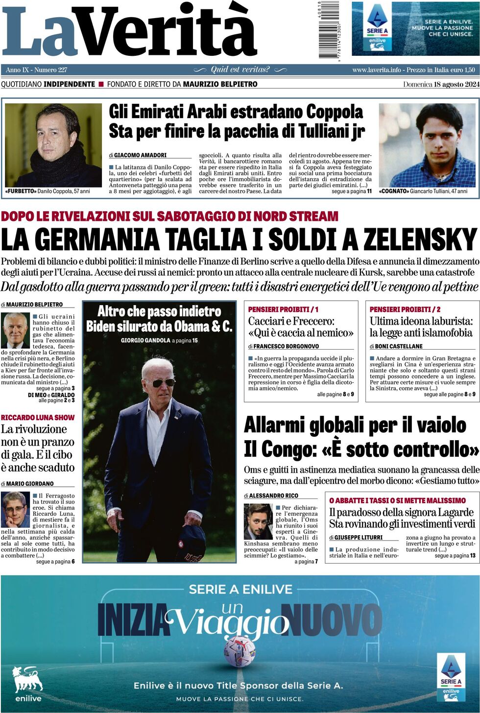 Prima-pagina-la-verita-edizione-di-oggi-18-08-2024
