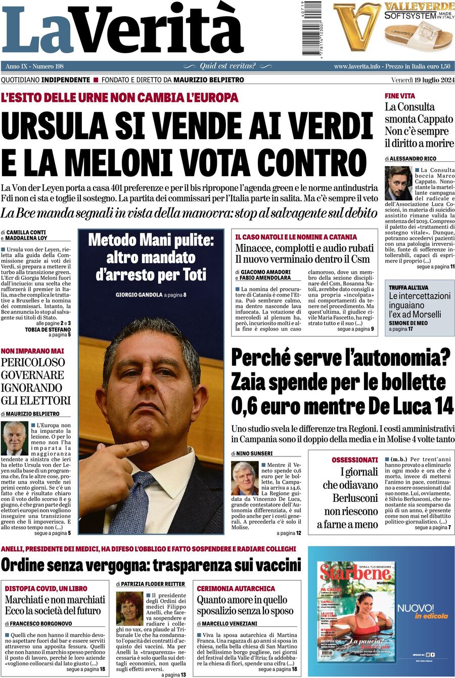 Prima-pagina-la-verita-edizione-di-oggi-19-07-2024