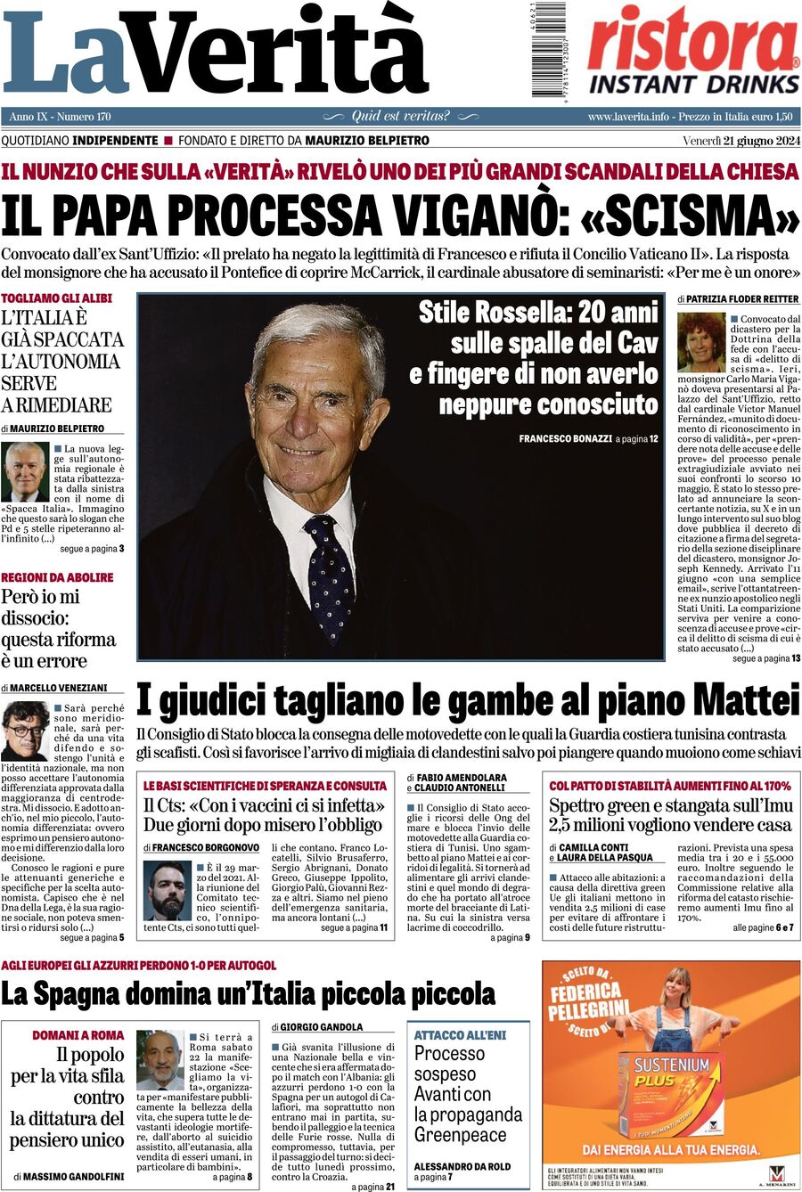 Prima-pagina-la-verita-edizione-di-oggi-21-06-2024