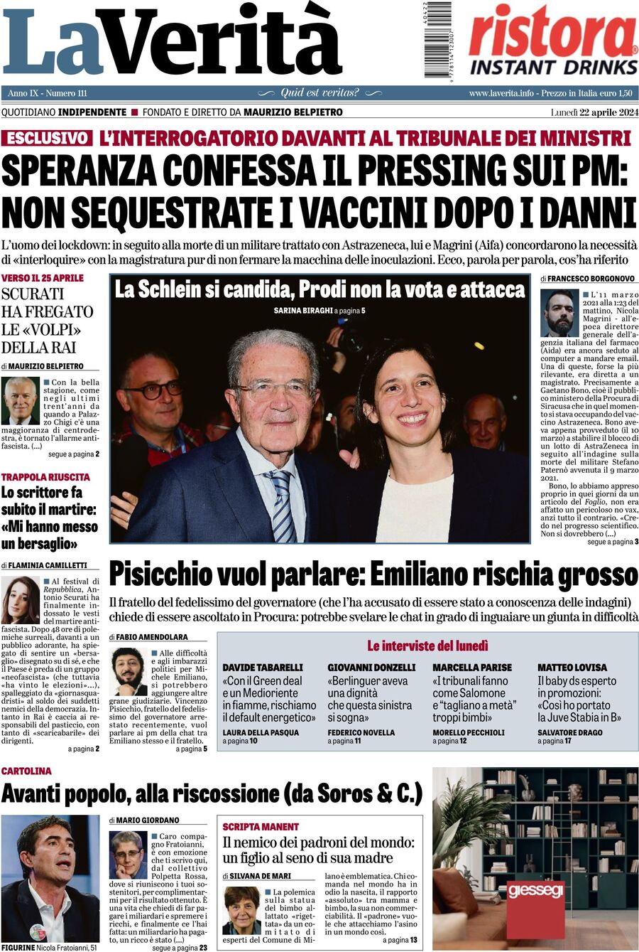 Prima-pagina-la-verita-edizione-di-oggi-22-04-2024