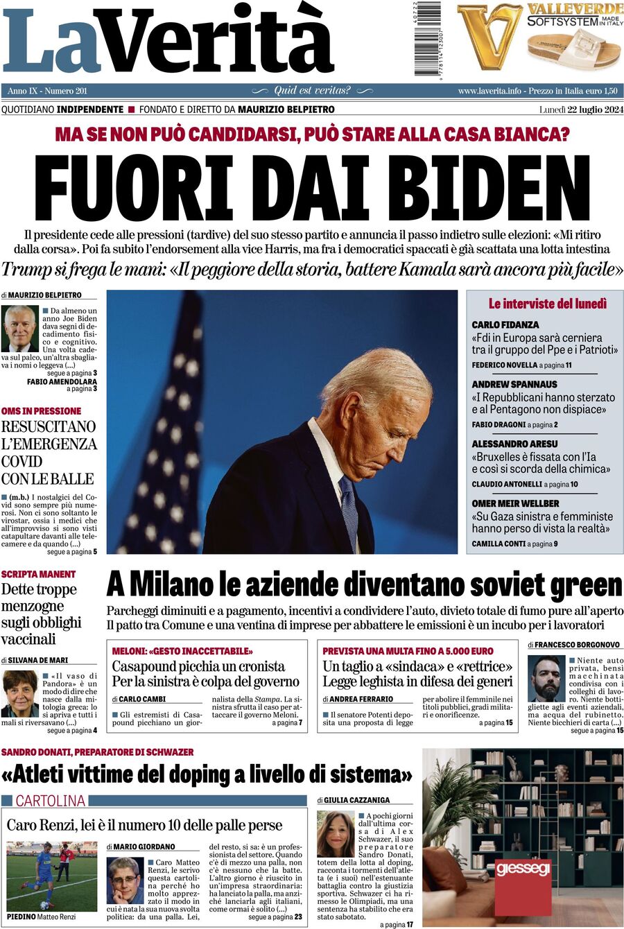 Prima-pagina-la-verita-edizione-di-oggi-22-07-2024