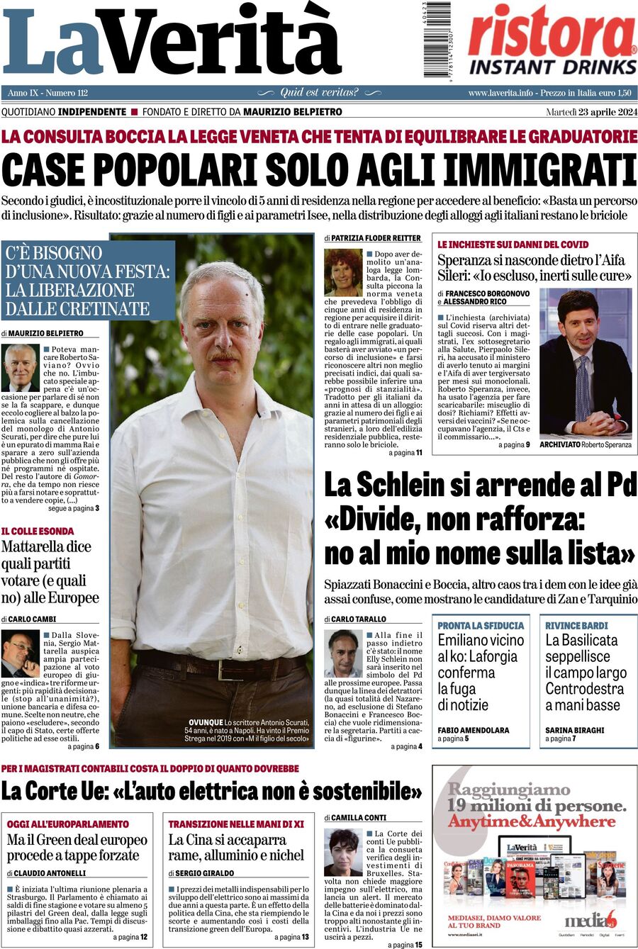 Prima-pagina-la-verita-edizione-di-oggi-23-04-2024
