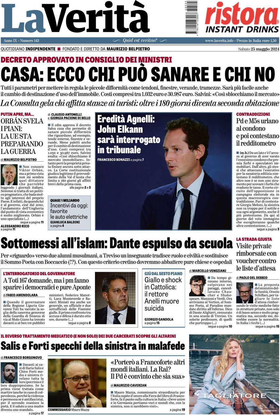Prima-pagina-la-verita-edizione-di-oggi-25-05-2024