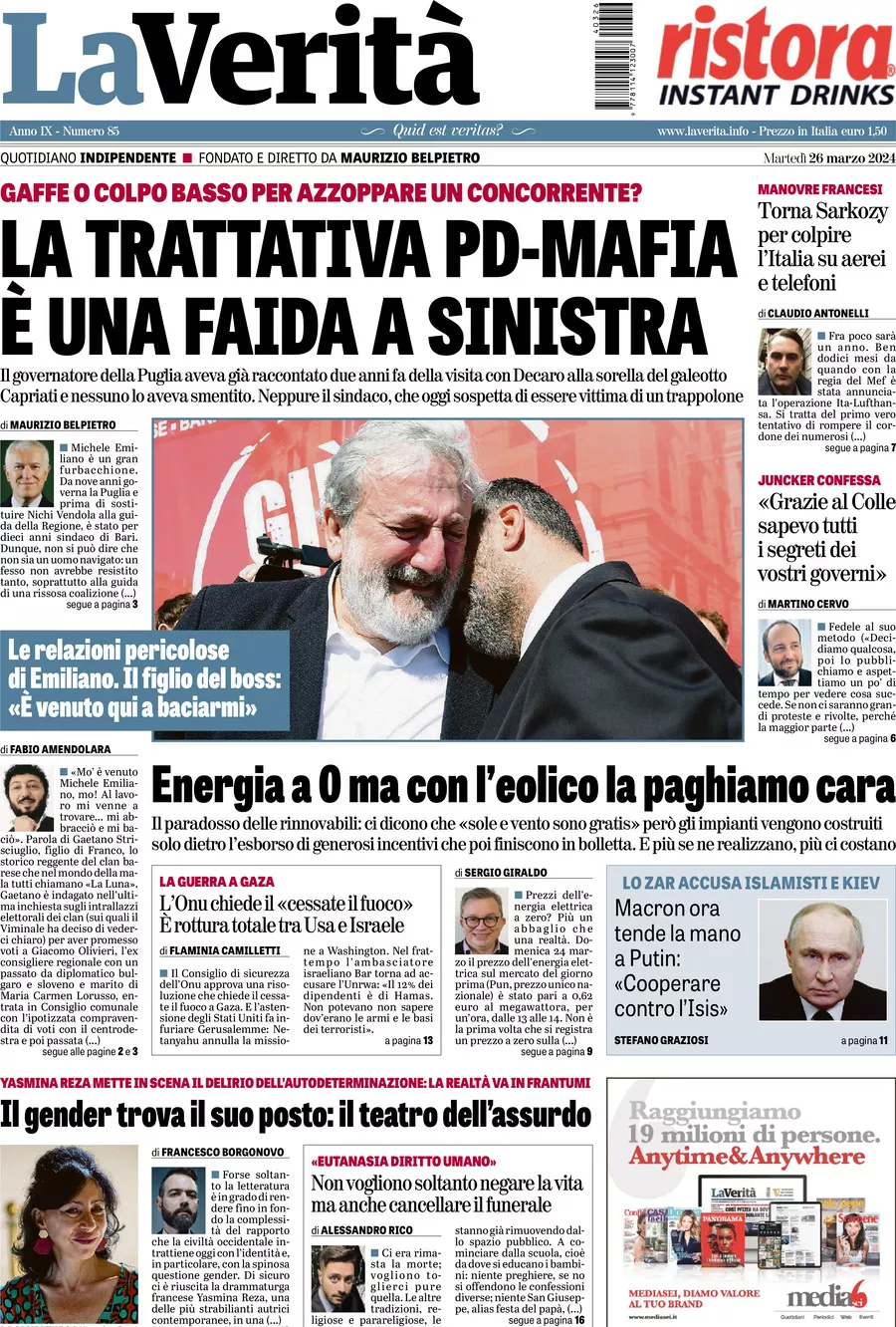 Prima-pagina-la-verita-edizione-di-oggi-26-03-2024