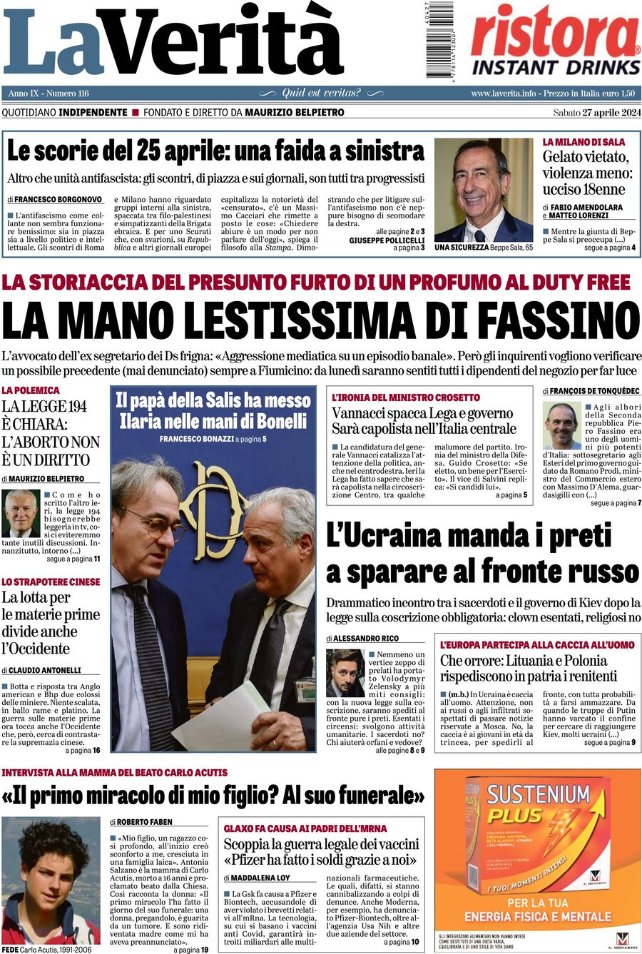 Prima-pagina-la-verita-edizione-di-oggi-27-04-2024