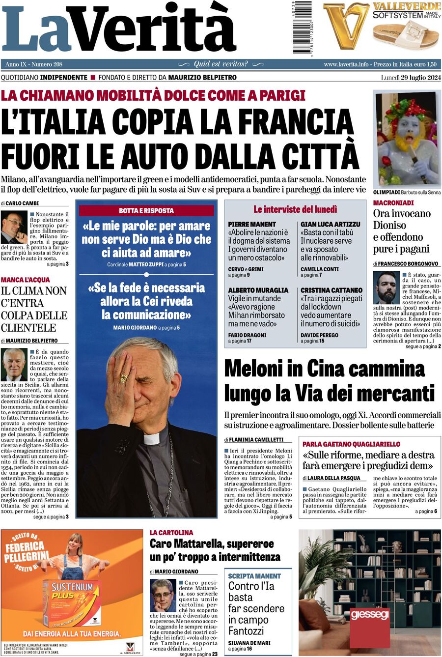 Prima-pagina-la-verita-edizione-di-oggi-29-07-2024