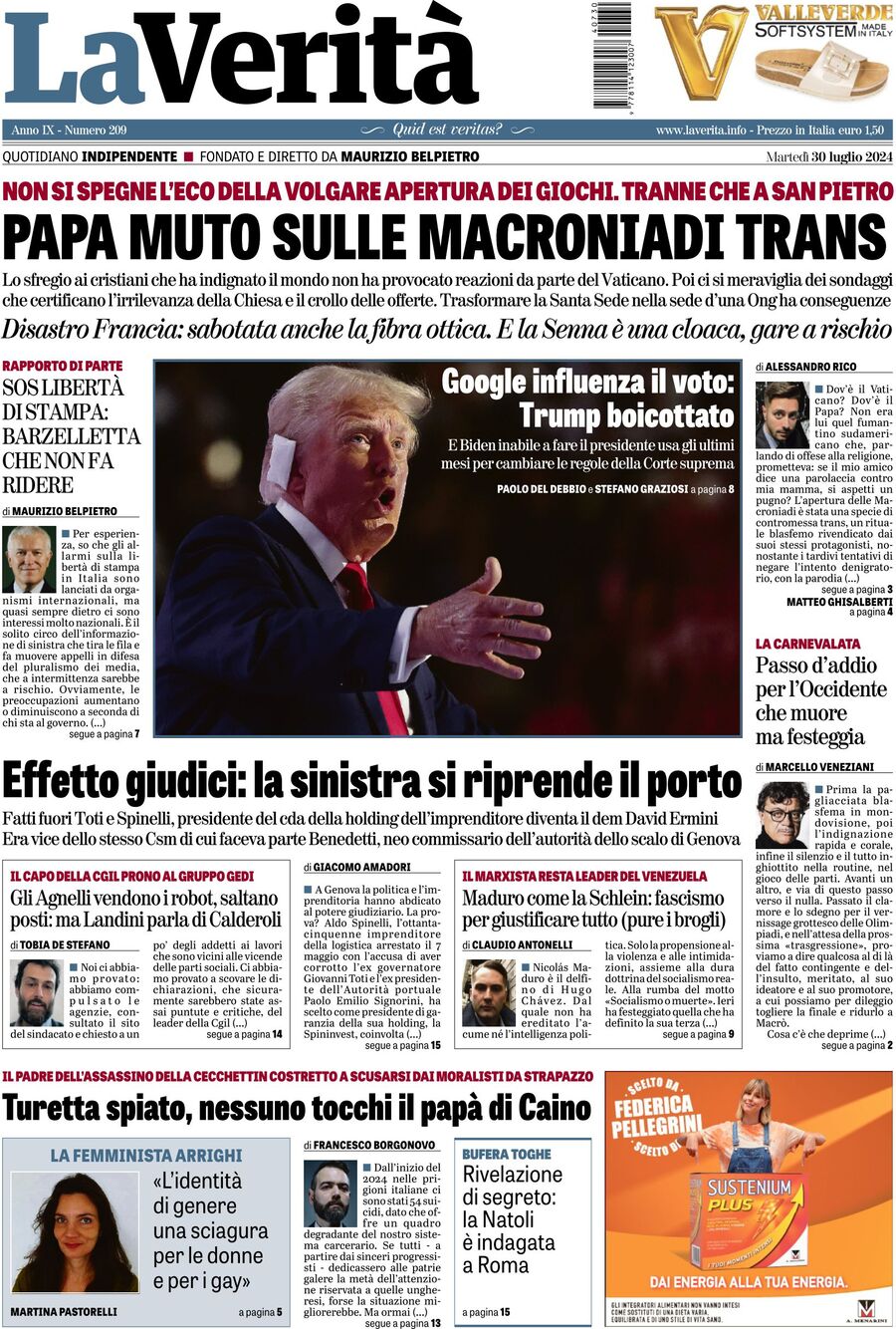 Prima-pagina-la-verita-edizione-di-oggi-30-07-2024