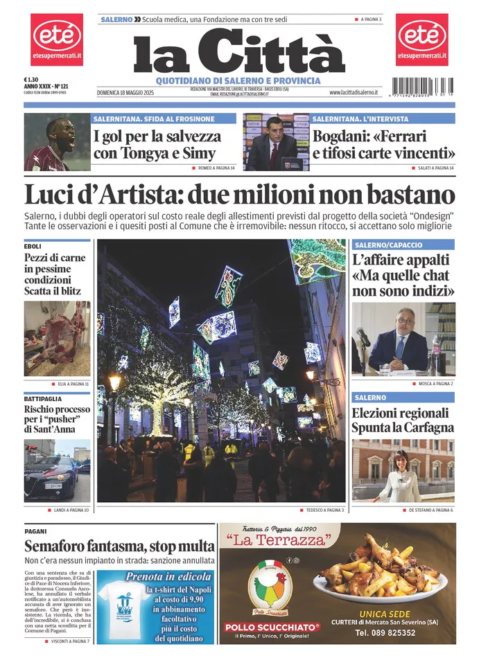 Prima-pagina-lacitta-del-2025-05-18