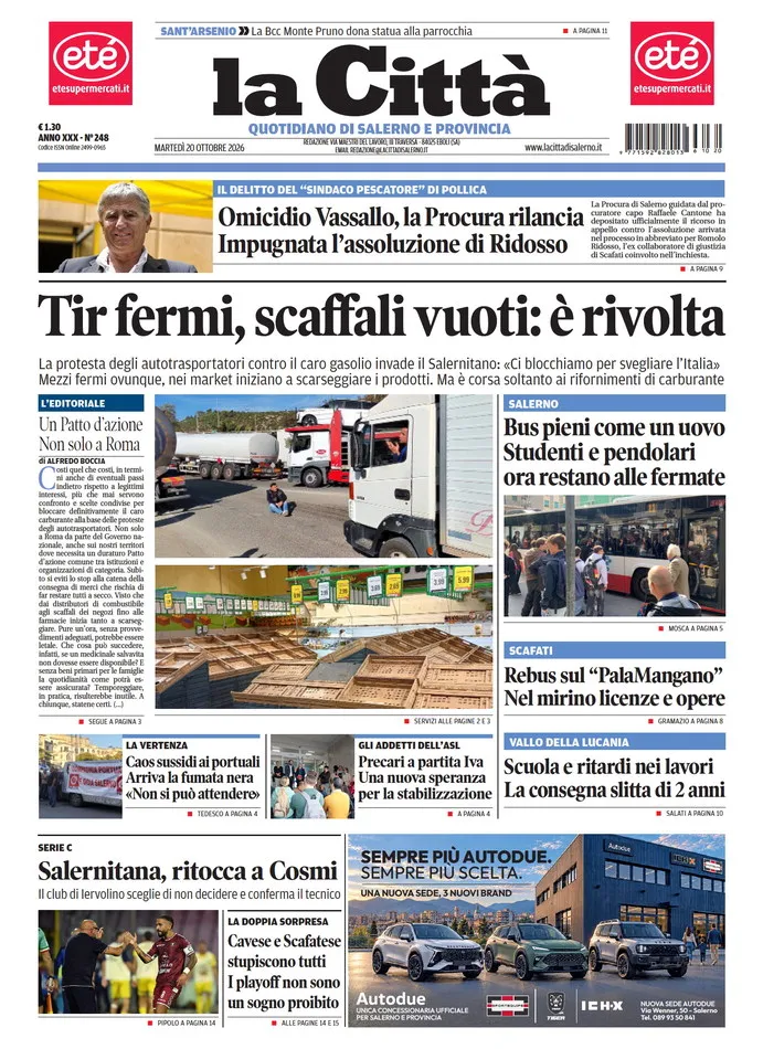 Prima-pagina-lacitta-del-2026-10-20