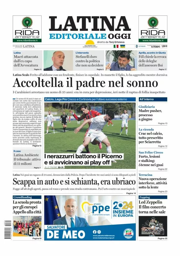 Prima-pagina-latina-editoriale-oggi-oggi-edizione-del-20240324