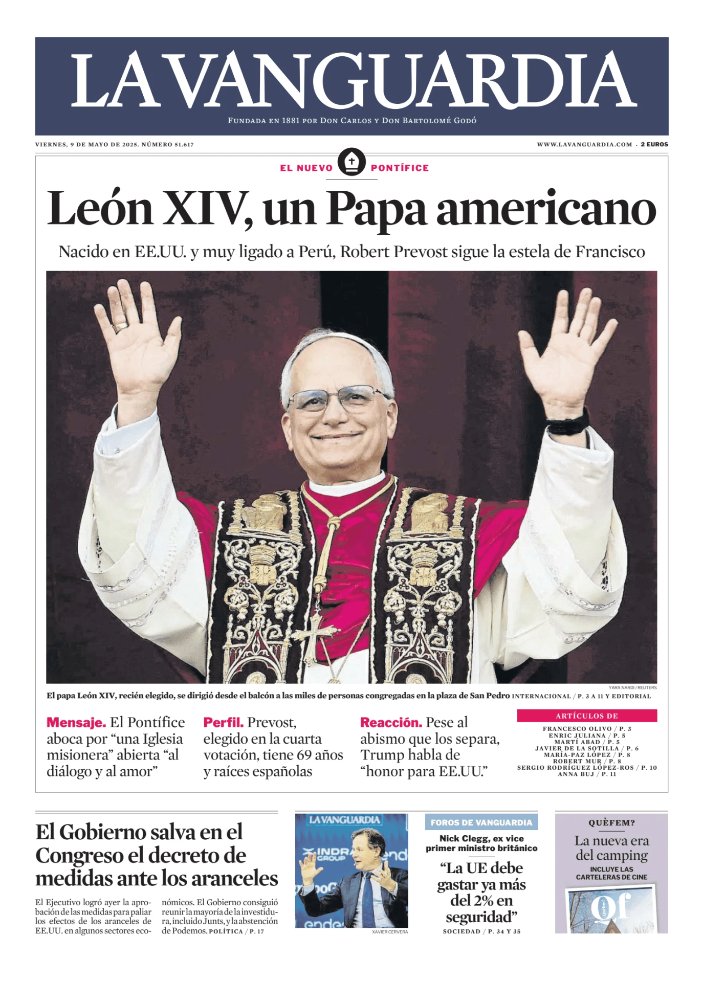 Prima-pagina-lavanguardia-oggi-edizione-di-oggi-20250509