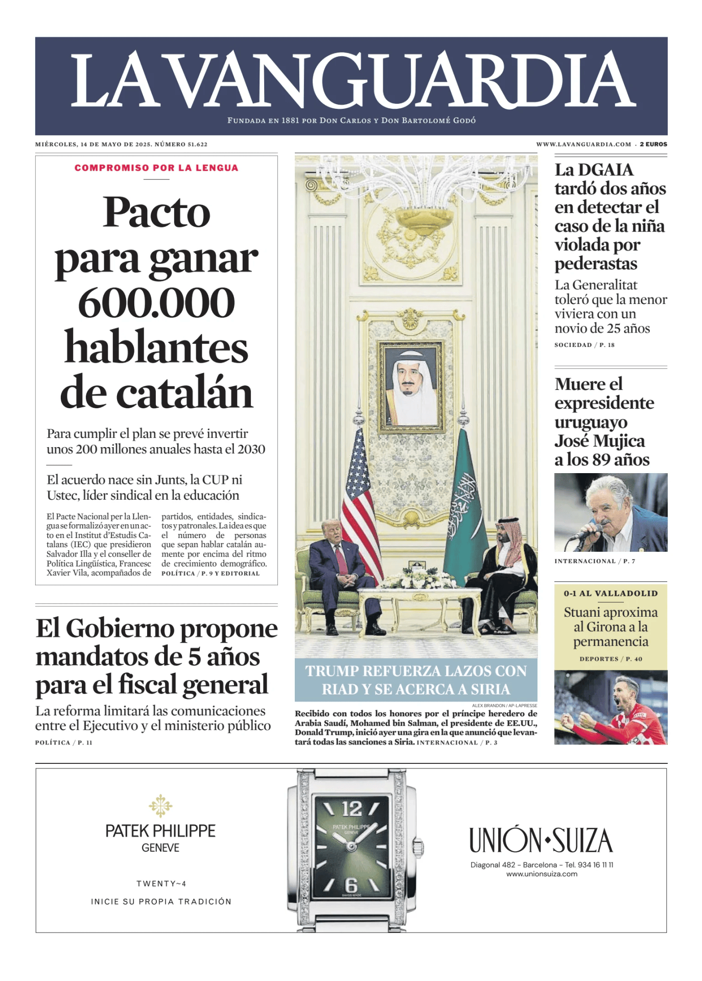 Prima-pagina-lavanguardia-oggi-edizione-di-oggi-20250514