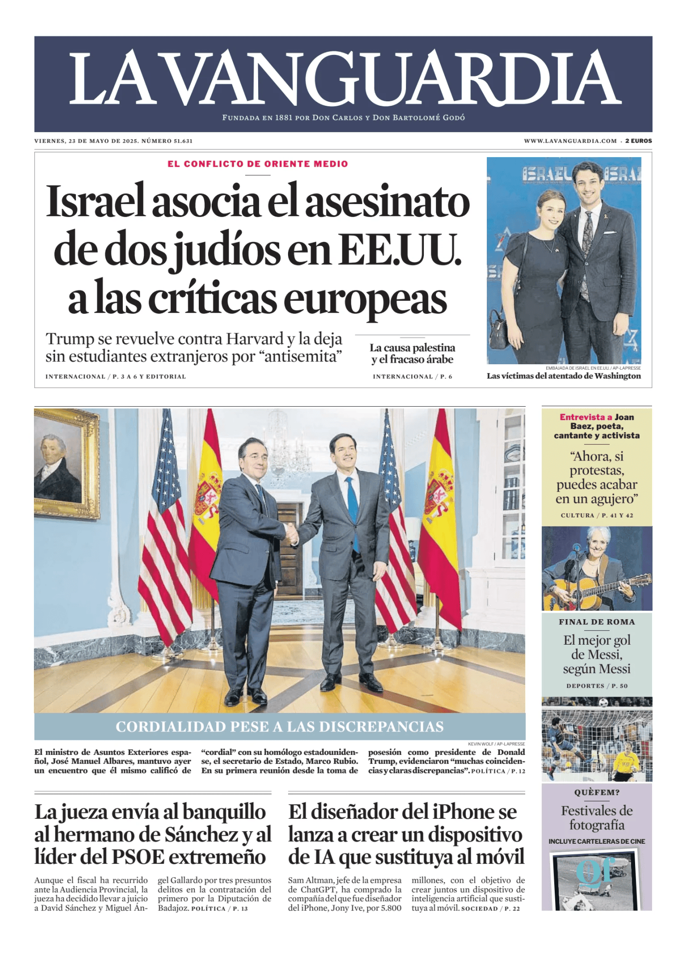 Prima-pagina-lavanguardia-oggi-edizione-di-oggi-20250523