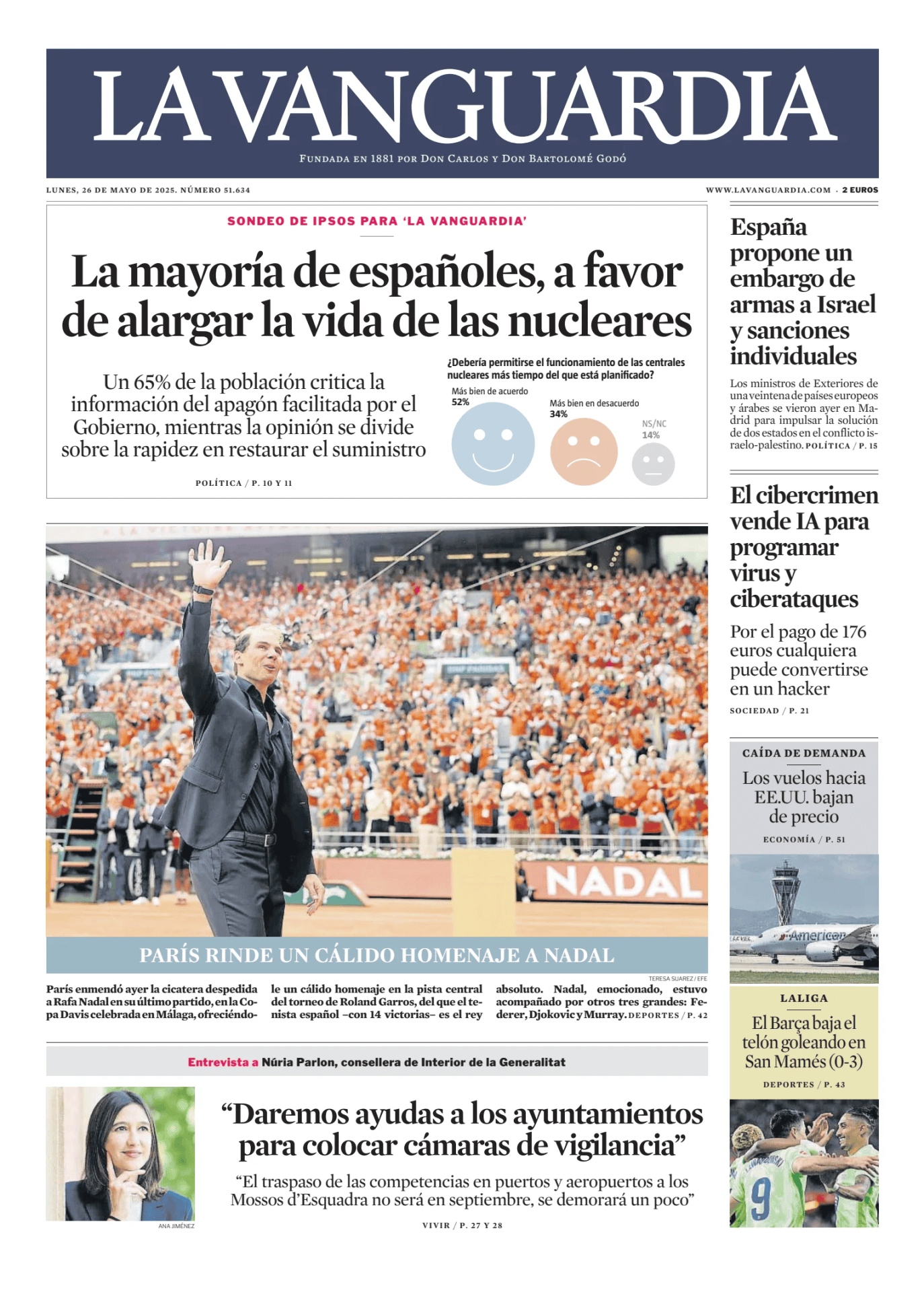 Prima-pagina-lavanguardia-oggi-edizione-di-oggi-20250526
