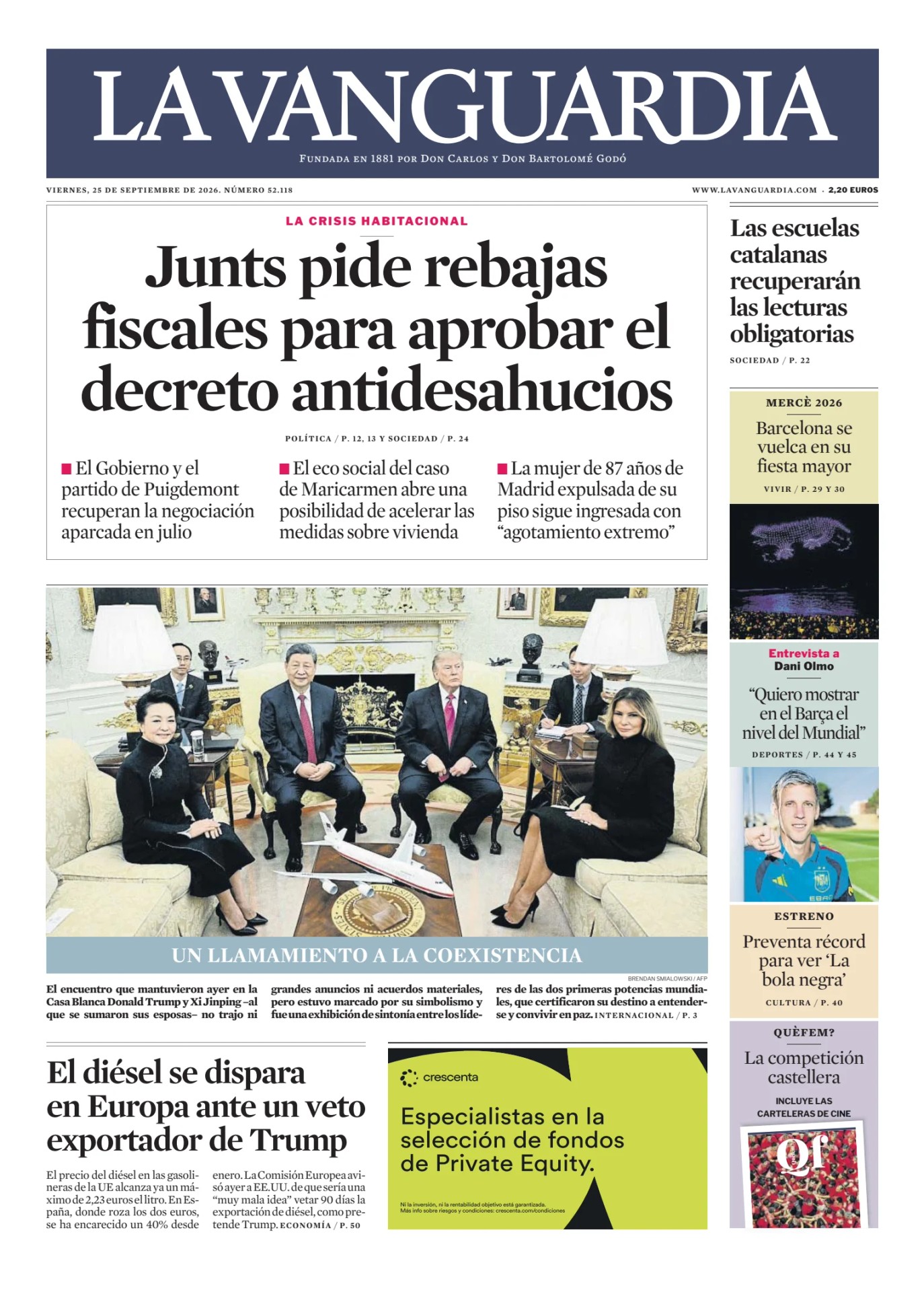 Prima-pagina-lavanguardia-oggi-edizione-di-oggi-20260925