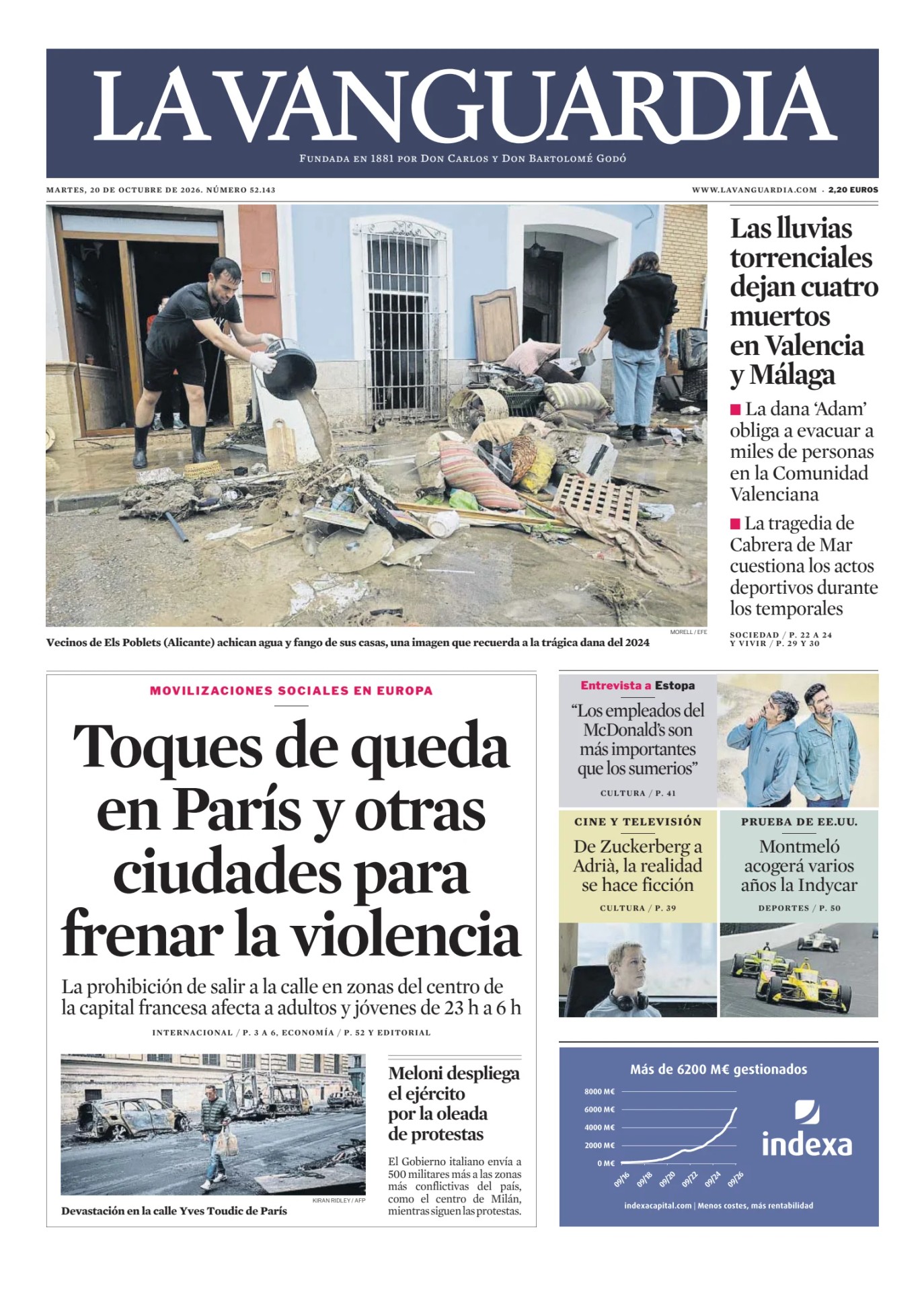 Prima-pagina-lavanguardia-oggi-edizione-di-oggi-20261020