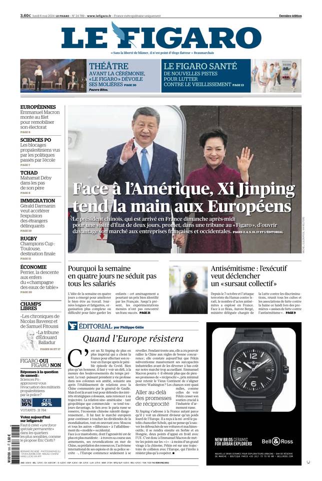 Prima-pagina-le-figaro-di-oggi-06-05-2024