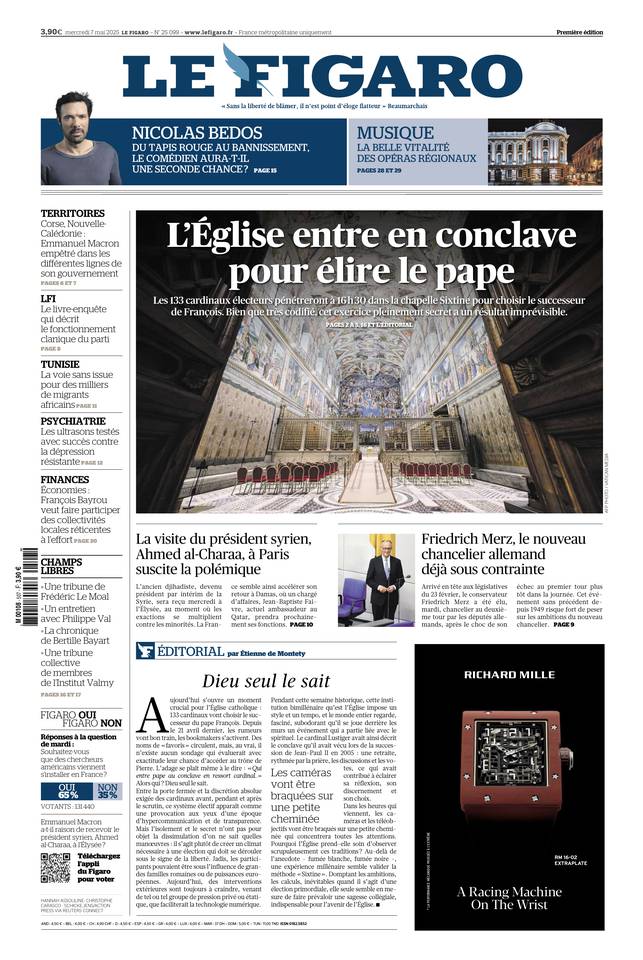 Prima-pagina-le-figaro-di-oggi-06-05-2025