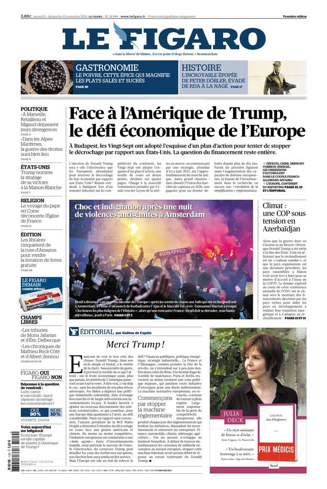 Prima-pagina-le-figaro-di-oggi-08-11-2024