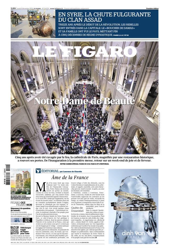 Prima-pagina-le-figaro-di-oggi-08-12-2024