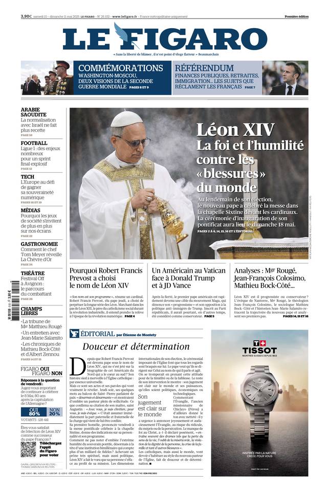 Prima-pagina-le-figaro-di-oggi-10-05-2025