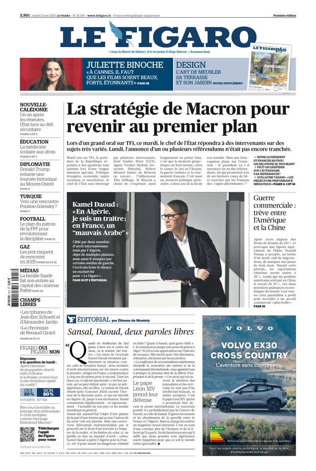 Prima-pagina-le-figaro-di-oggi-12-05-2025