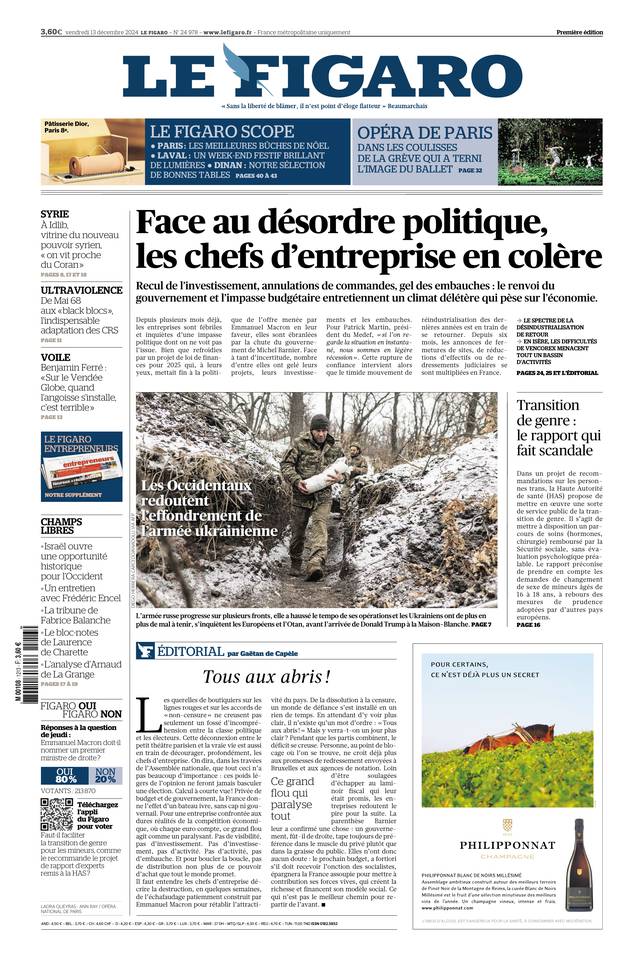 Prima-pagina-le-figaro-di-oggi-12-12-2024