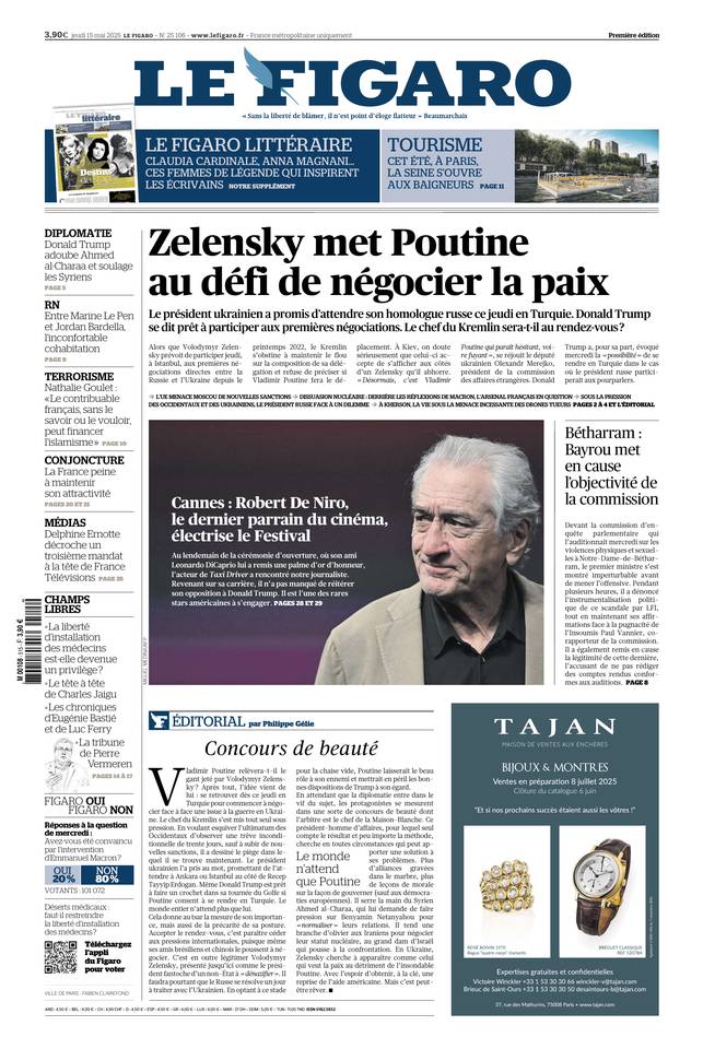 Prima-pagina-le-figaro-di-oggi-14-05-2025