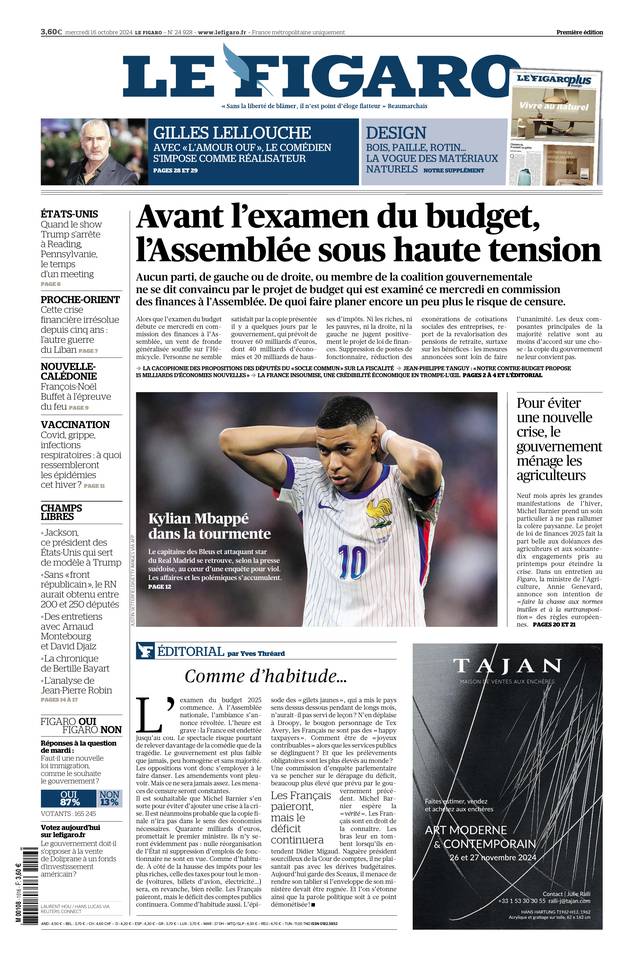 Prima-pagina-le-figaro-di-oggi-15-10-2024