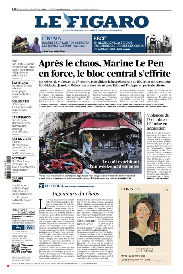 Prima-pagina-le-figaro-di-oggi-20-10-2026