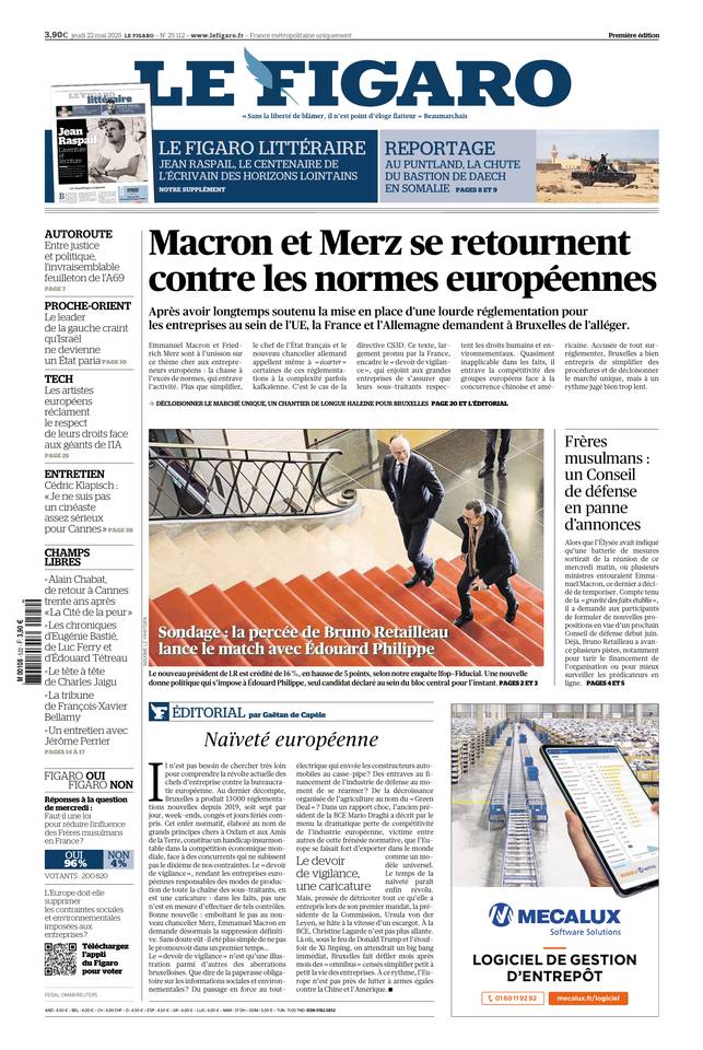 Prima-pagina-le-figaro-di-oggi-21-05-2025