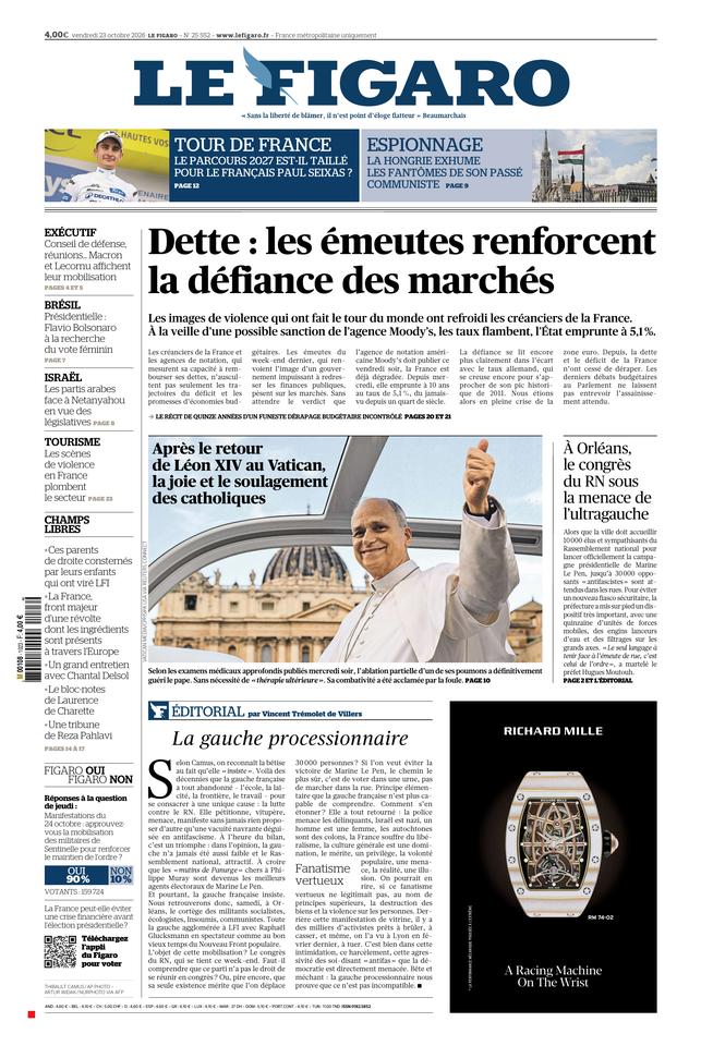 Prima-pagina-le-figaro-di-oggi-23-10-2026