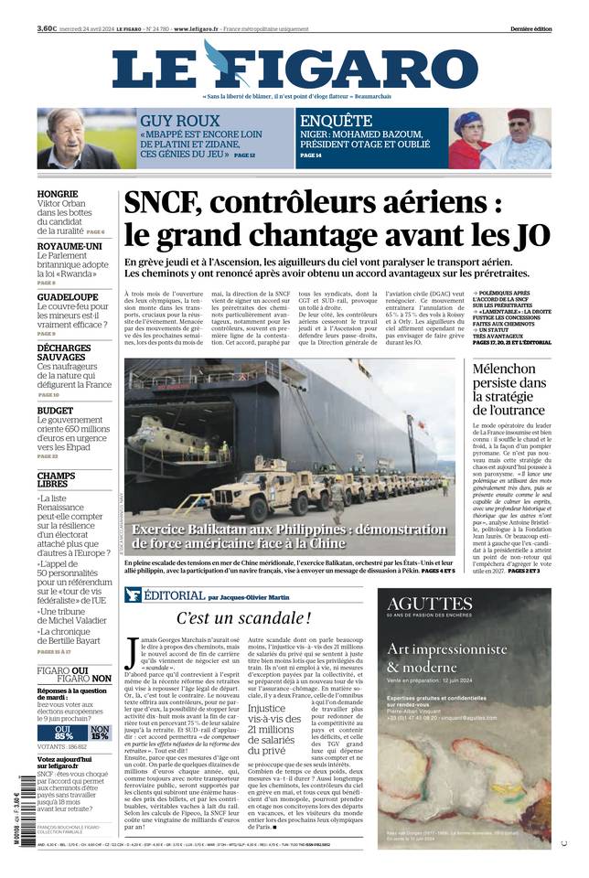 Prima-pagina-le-figaro-di-oggi-24-04-2024